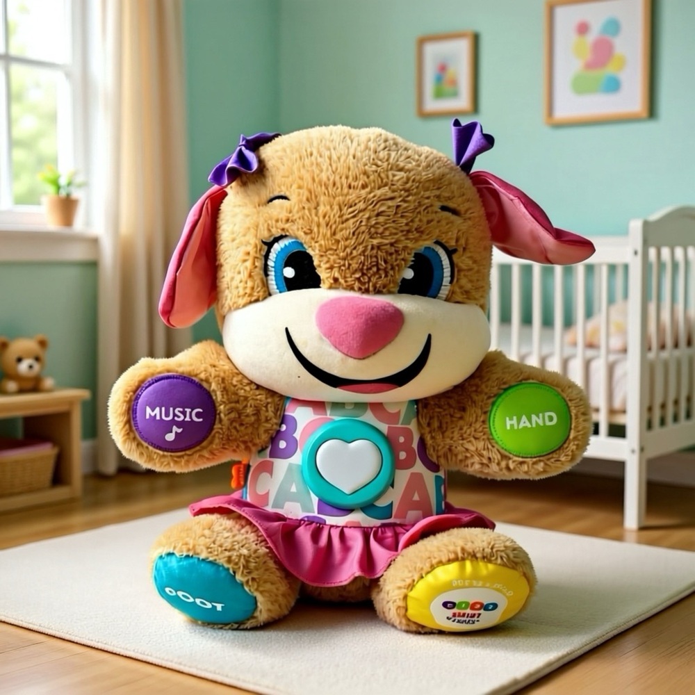Fisher Price Laugh & Learn Smart Stages Sis And Bro Puppy Dogs Toddler Plush Toy